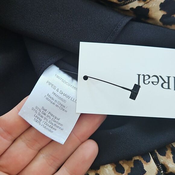 NWT  Veronica Beard Silk Leopard Print Dress with Ruffle Hem - Picture 5 of 9